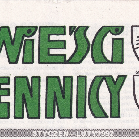 Winieta  czasopisma "Wieści z nad Brennicy" z 1992 roku